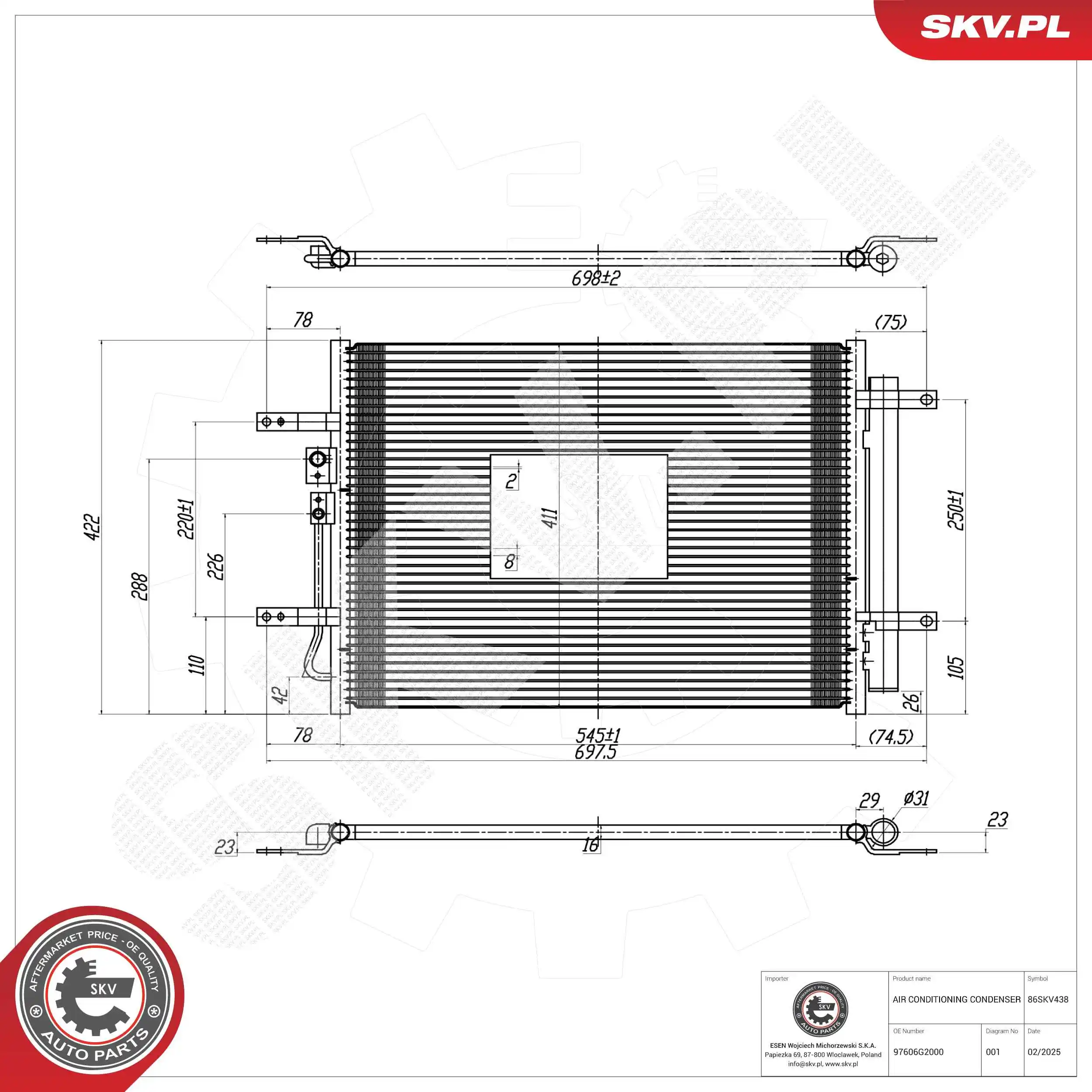 Condenser, air conditioning